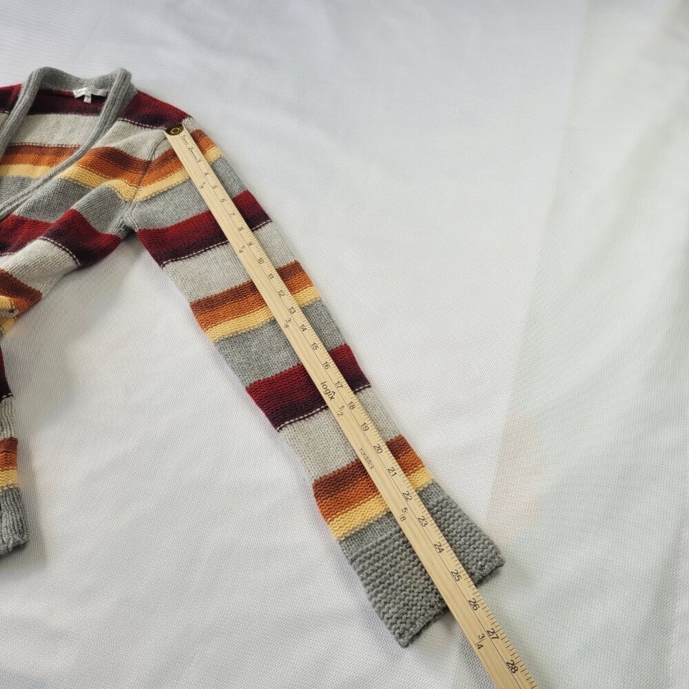 Vince 100% cashmere warm striped open front cardigan sweater size S - Picture 7 of 10